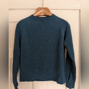 J. Crew - crew neck wool sweater - Size M - blue/green / teal